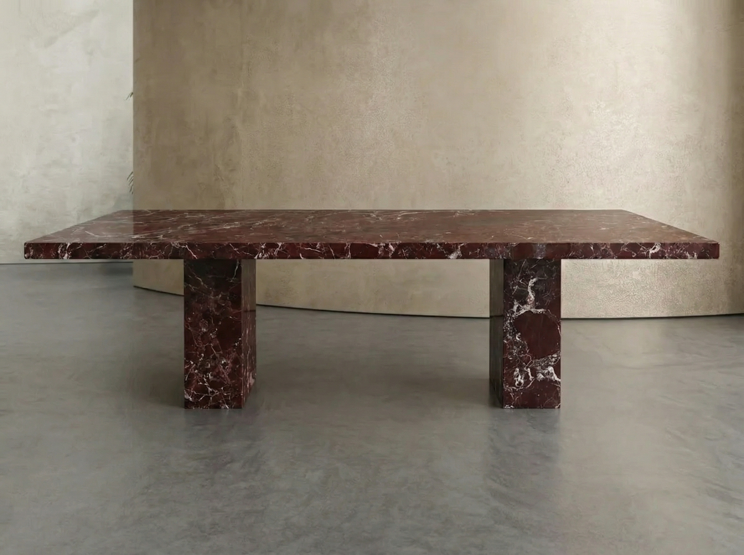 Vişne Mermer Yemek Masası-Adomar Marble-NowShopFun