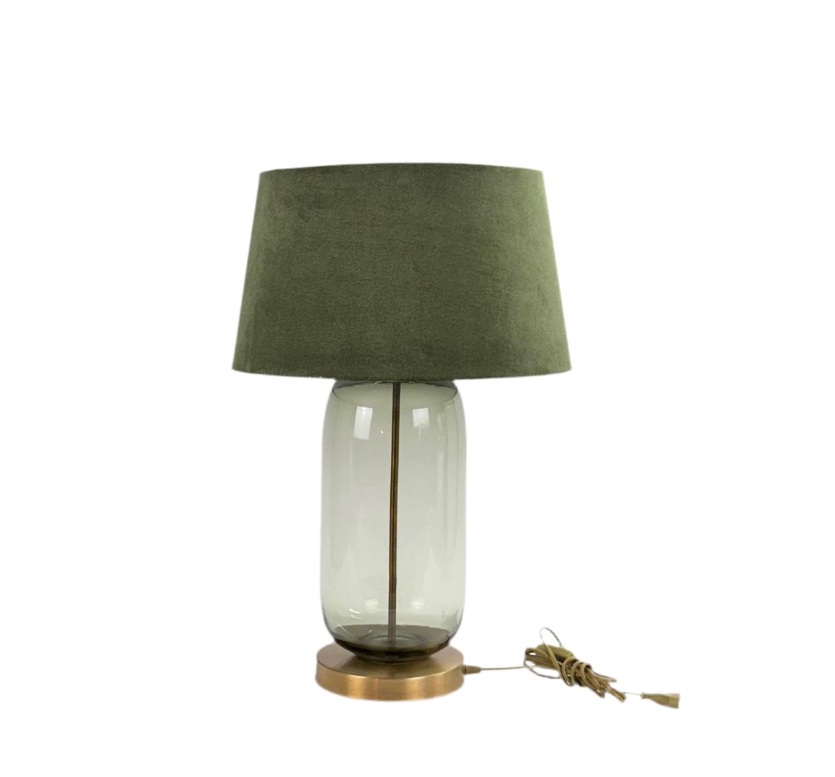 Viva İtalyan Kadife Başlık Cam Abajur