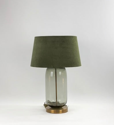 Viva İtalyan Kadife Başlık Cam Abajur