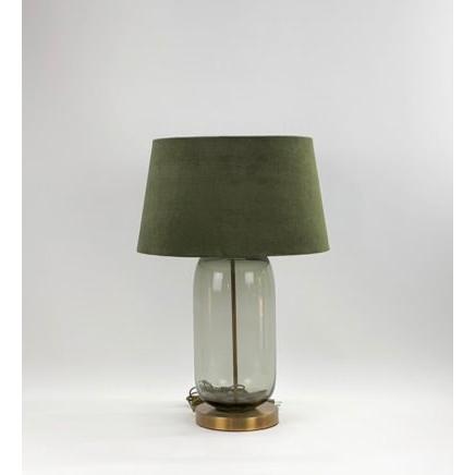 Viva İtalyan Kadife Başlık Cam Abajur