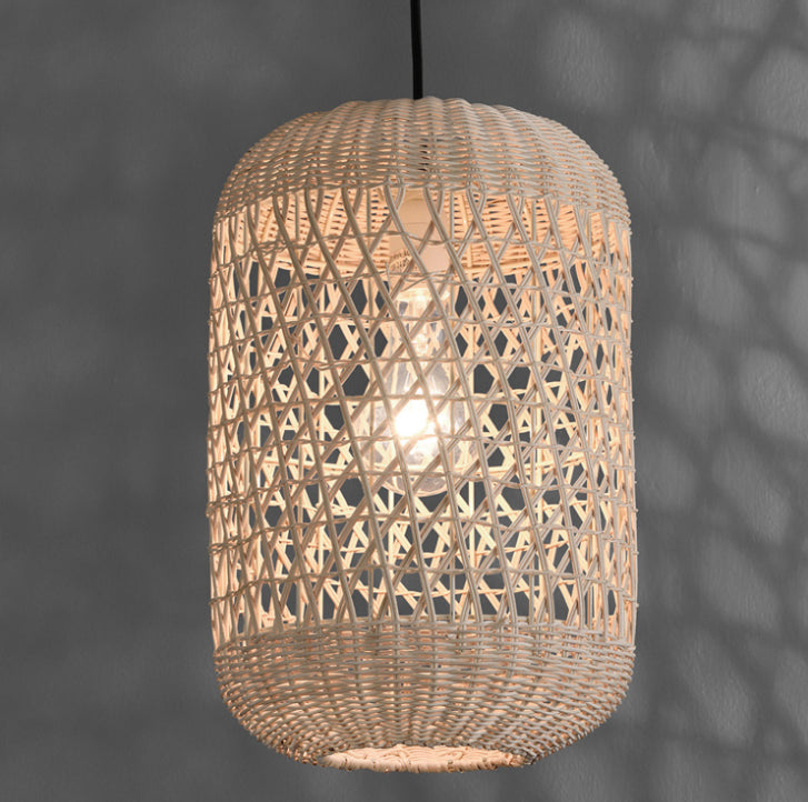Vivian Sarkit 1l Natural-Rattan Ø28x180 Cm Led 1x27