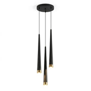 Konik Max Yuvarlak Rozanslı Led Sarkıt Avize 25 Cm