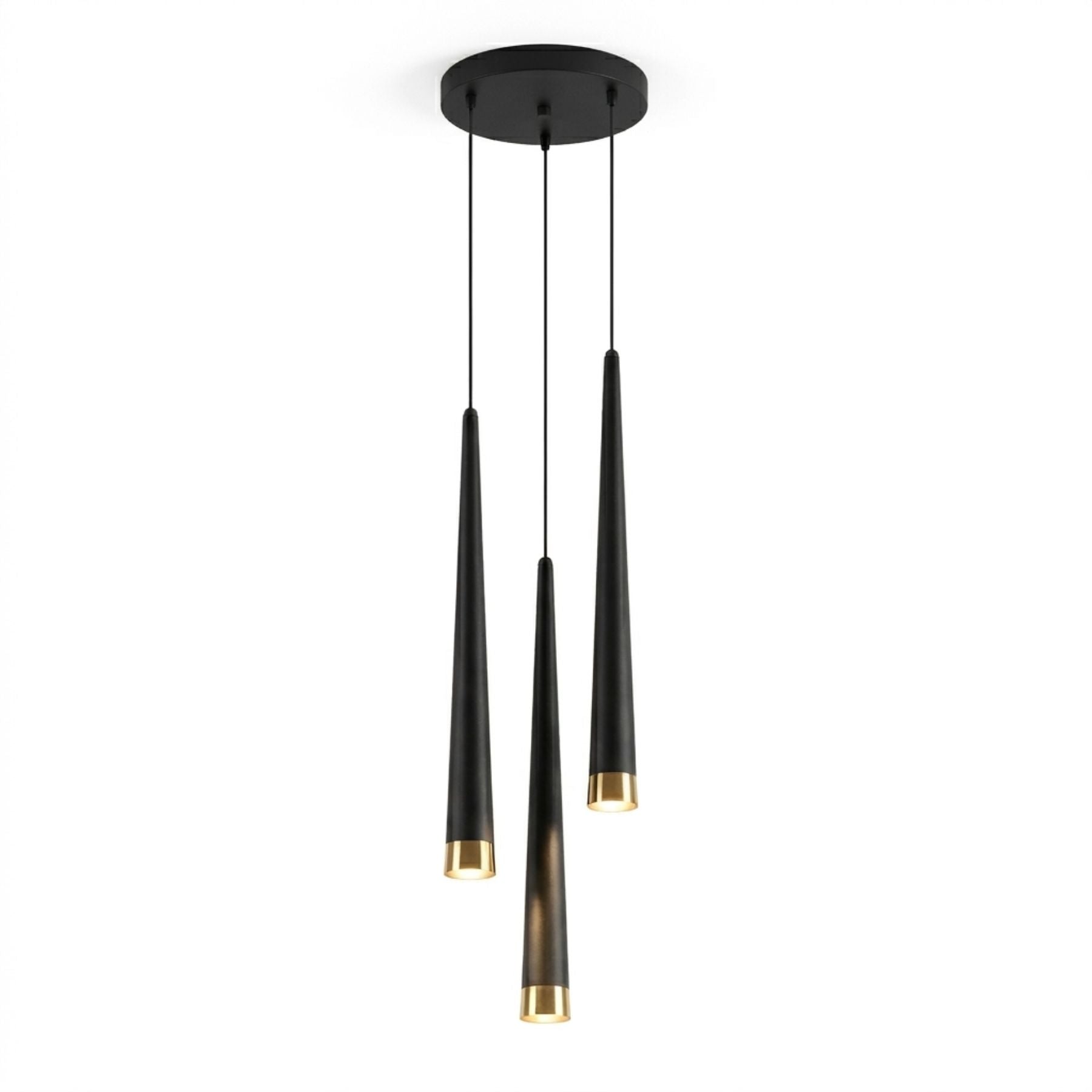 Konik Max Yuvarlak Rozanslı Led Sarkıt Avize 25 Cm