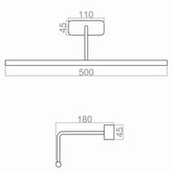 Tablo Aplik 50 Cm-Aplik-Voxlamp-Parlak Altınsı-2700 Kelvin-NowShopFun