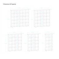 Grid 05 Ahşap Kitaplık-Kitaplık-Stöff Mobel-75 cm-Naturel-NowShopFun