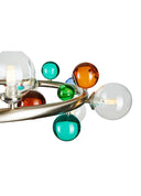 Bubble Lamp Soft Fırçalanmış Mat Krom Saydam Sarkıt Avize