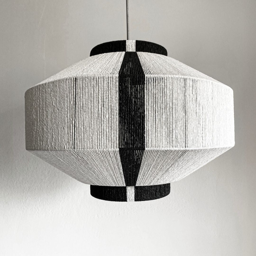 Wada Lamps Mono-lamp-PONCE STUDIO-M - Φ 50 cm x 38 cm-0.5m-White Cable - White Iron Fixture-NowShopFun