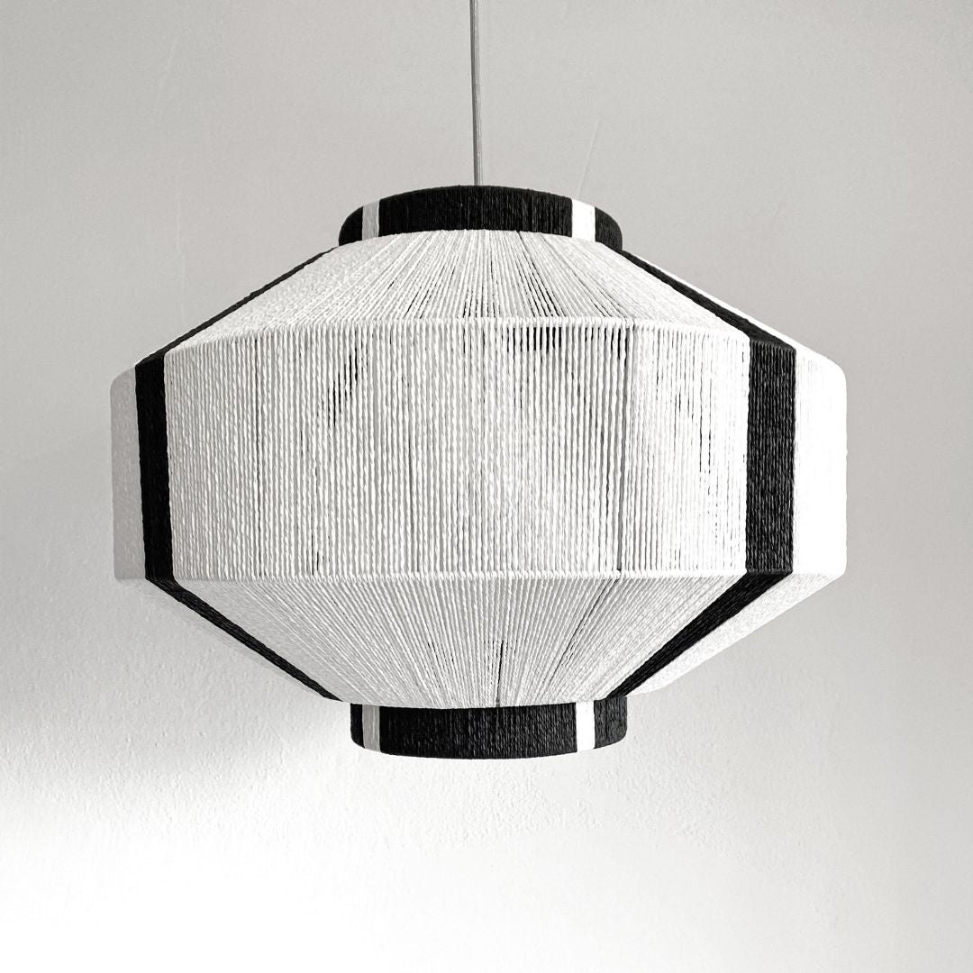 Wada Lamps Mono-lamp-PONCE STUDIO-M - Φ 50 cm x 38 cm-0.5m-White Cable - White Iron Fixture-NowShopFun