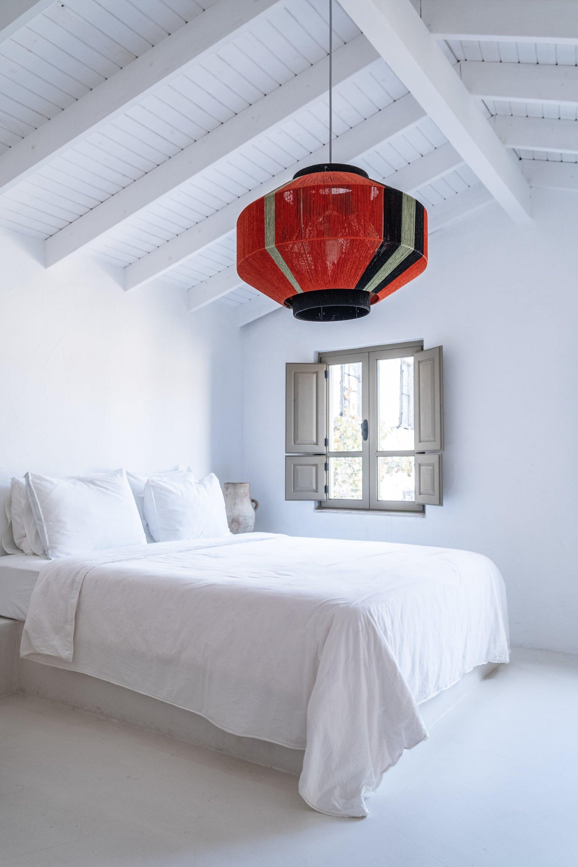WADA NO.5-PONCE STUDIO-M - Φ 50 cm x 38 cm-0.5m-White Cable - White Iron Fixture-NowShopFun