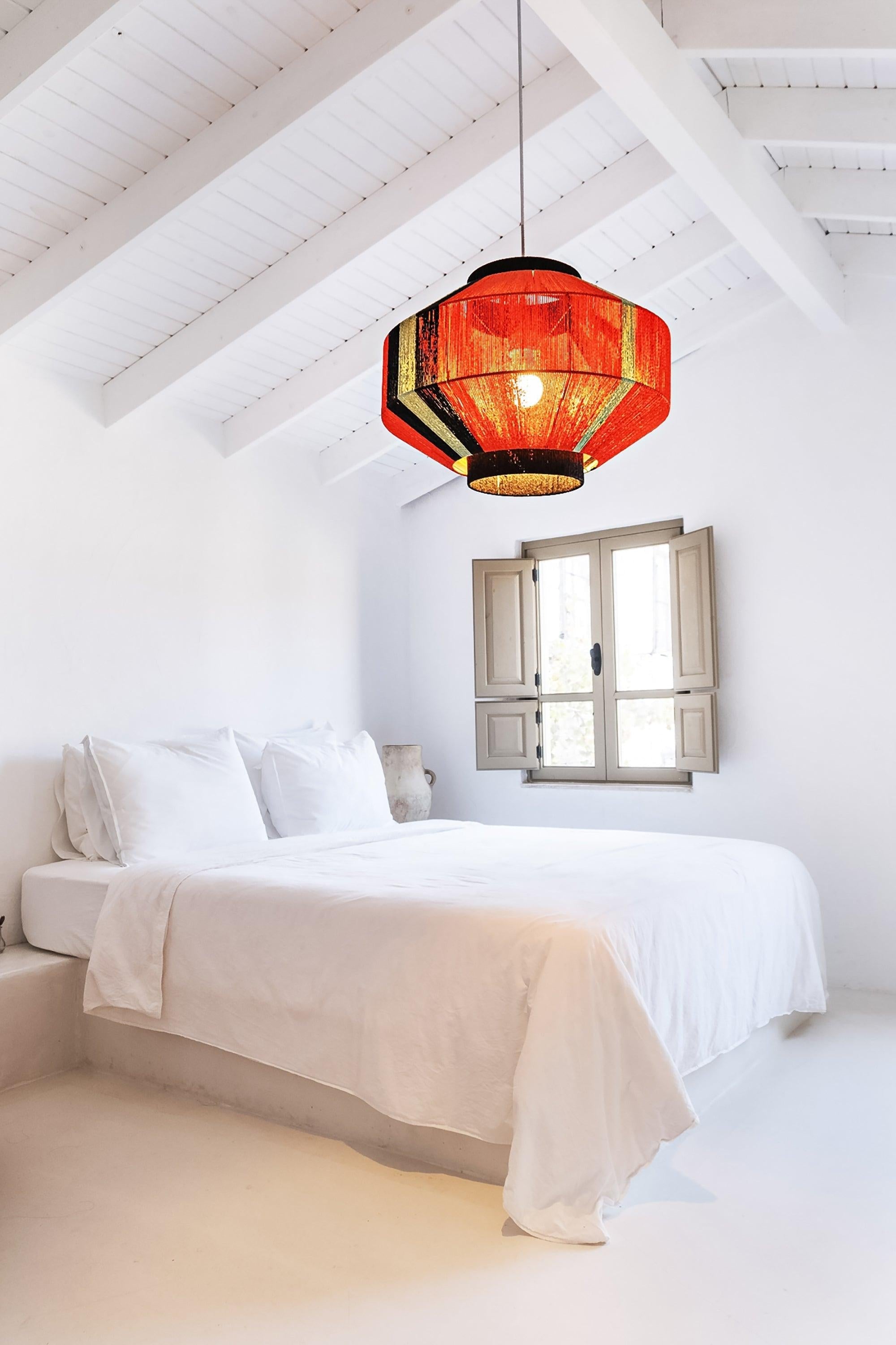 WADA NO.5-PONCE STUDIO-M - Φ 50 cm x 38 cm-0.5m-White Cable - White Iron Fixture-NowShopFun