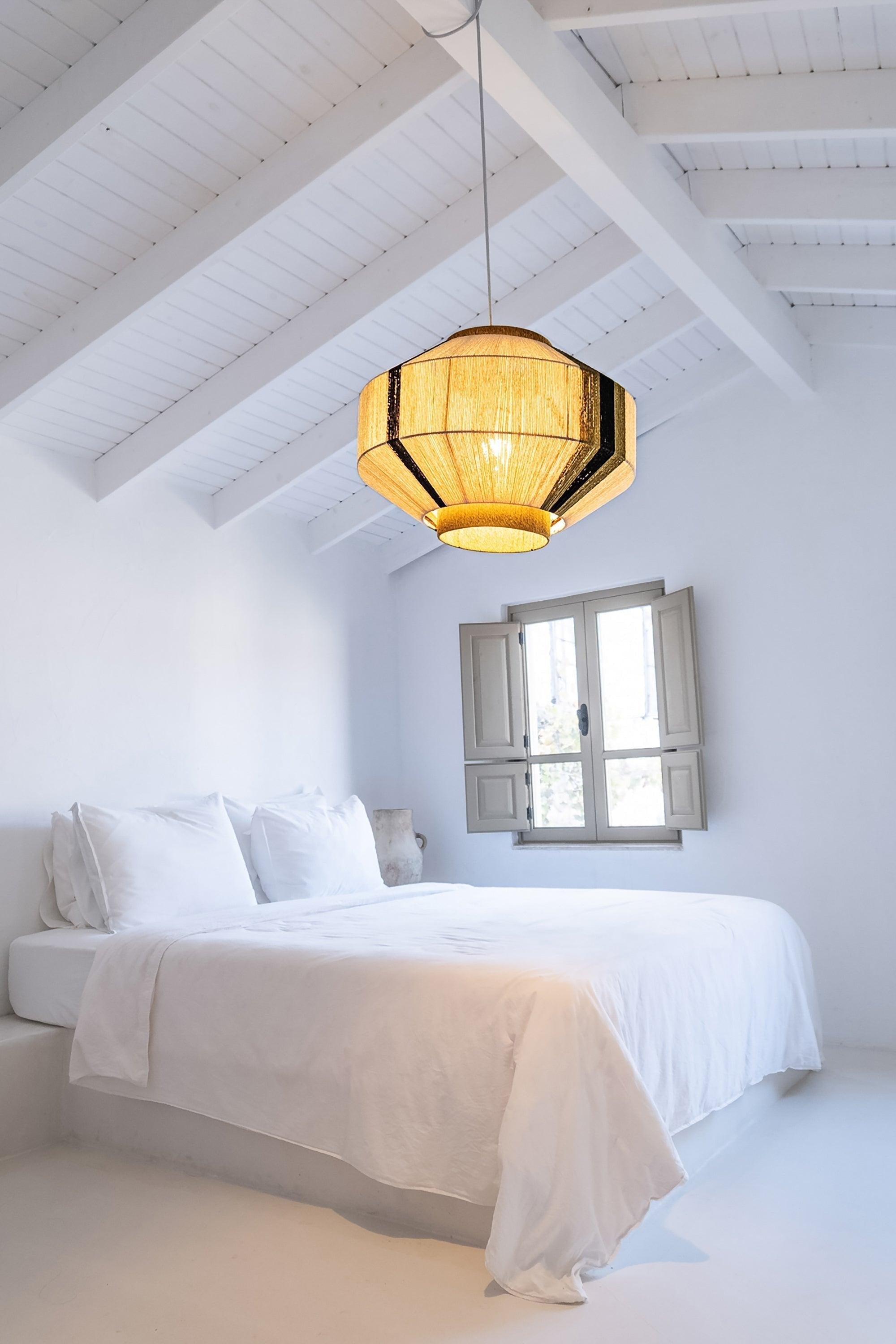 WADA NO.8-PONCE STUDIO-M - Φ 50 cm x 38 cm-0.5m-White Cable - White Iron Fixture-NowShopFun