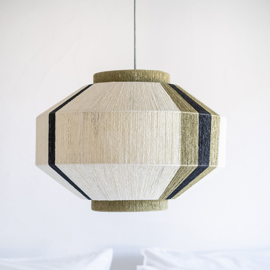 WADA NO.8-PONCE STUDIO-M - Φ 50 cm x 38 cm-0.5m-White Cable - White Iron Fixture-NowShopFun