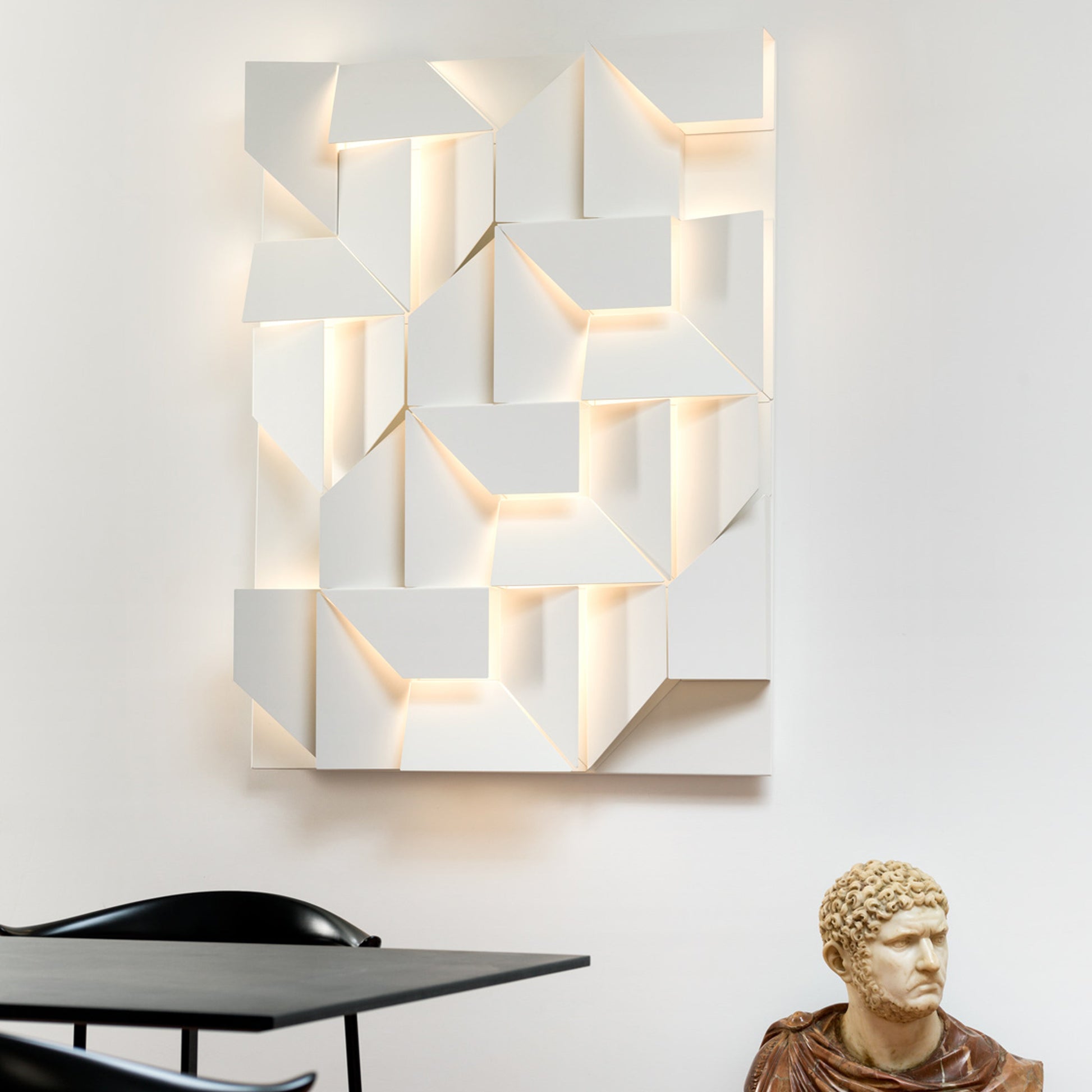 Wall Shadows Beyaz Büyük Duvar Aydınlatması-Dekoratif Aydınlatma-Nemo Lighting-NowShopFun