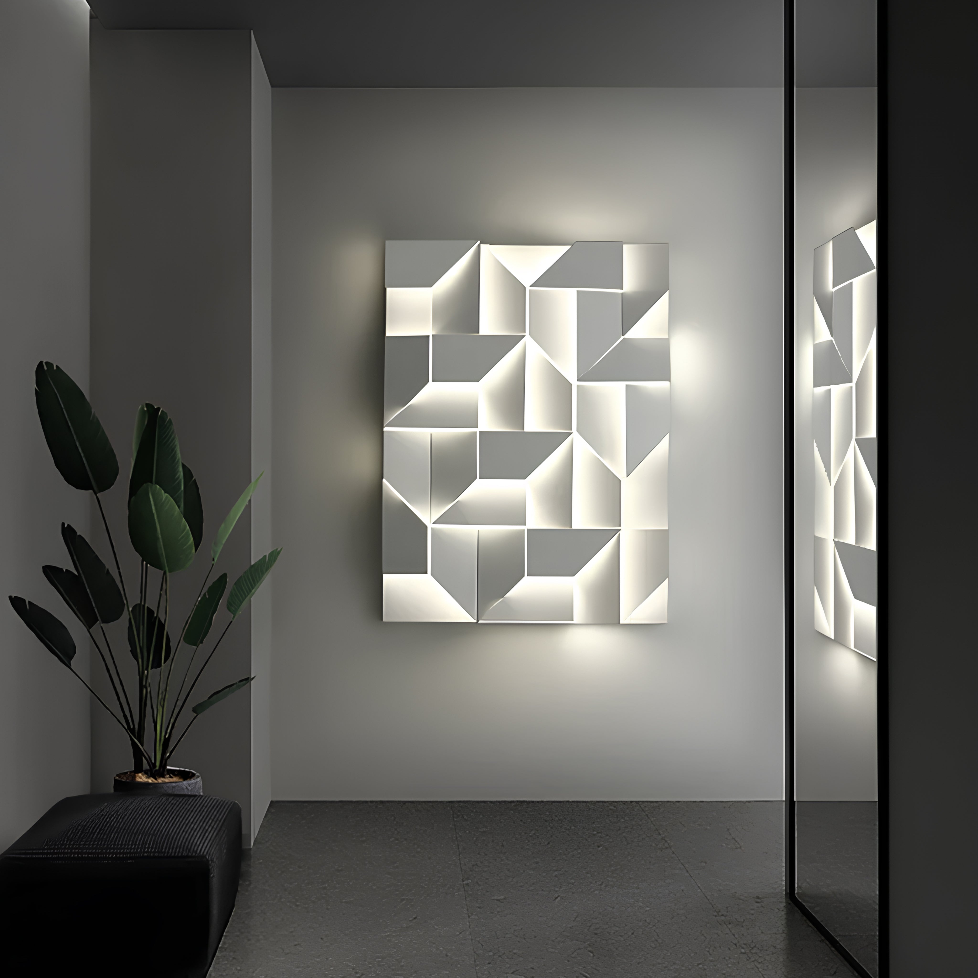 Wall Shadows Beyaz Büyük Duvar Aydınlatması-Dekoratif Aydınlatma-Nemo Lighting-NowShopFun