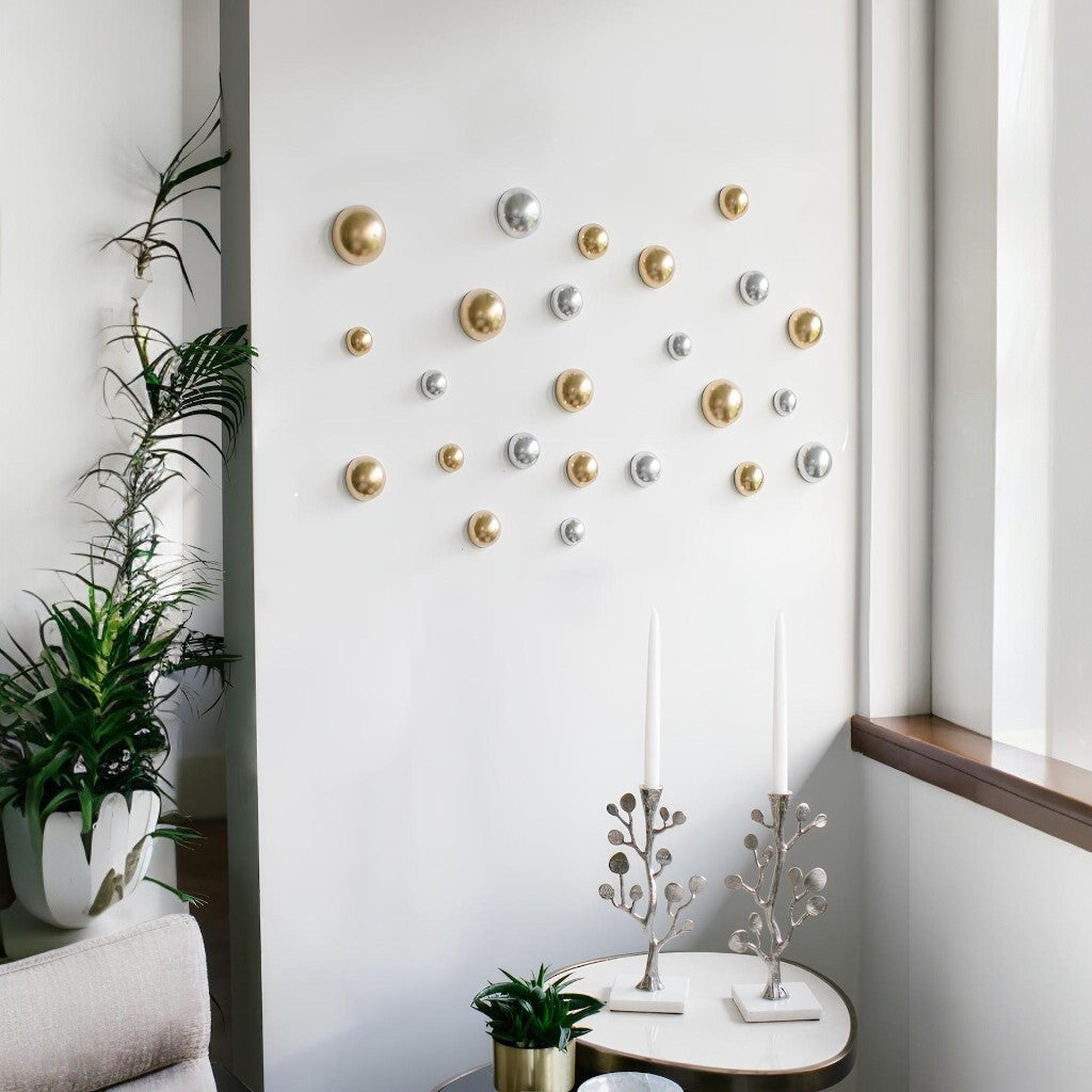 Wallipop Silver - Gold Duvar Dekoru - 24'lü Set