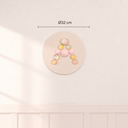 Wallibex Wallnom Little Pink Duvar Dekoru | Pastel Harf Formlu Çocuk Odası Aksesuarı