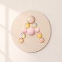 Wallibex Wallnom Little Pink Duvar Dekoru | Pastel Harf Formlu Çocuk Odası Aksesuarı
