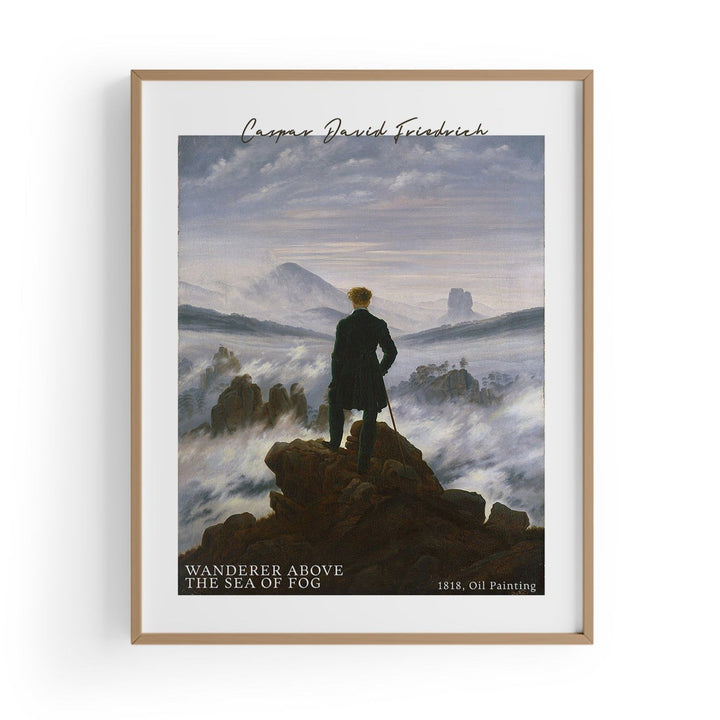 Wanderer Above The Sea Of Fog Caspar David Friedrich Baskı