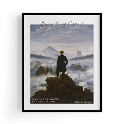 Wanderer Above The Sea Of Fog | Caspar David Friedrich Baskı-Baskı-ODA.products-30x40 cm-Siyah Çerçeve-NowShopFun