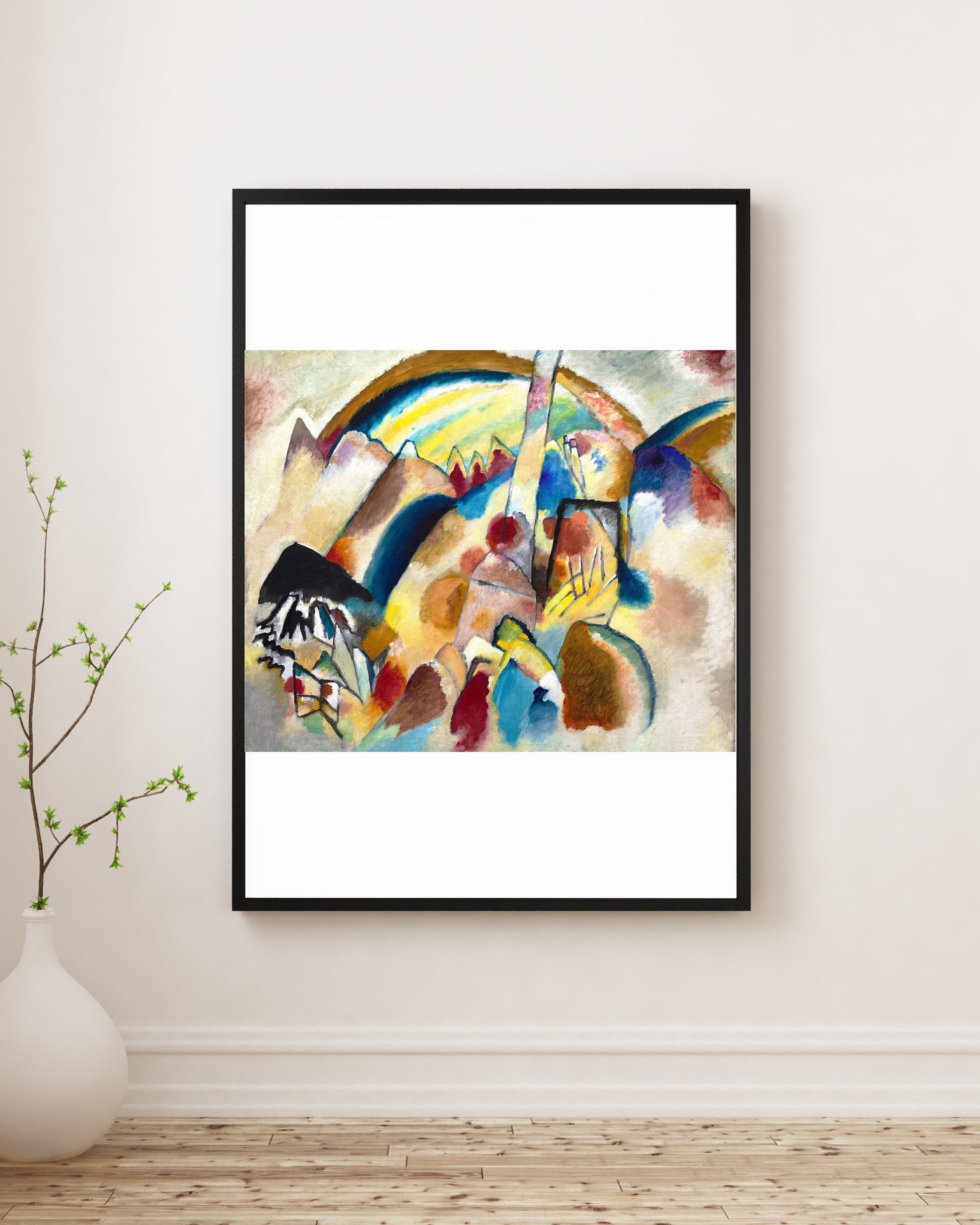 Wassily Kandinsky - Kırmızı Lekeli Manzara No. 2 Fine Art Baskı