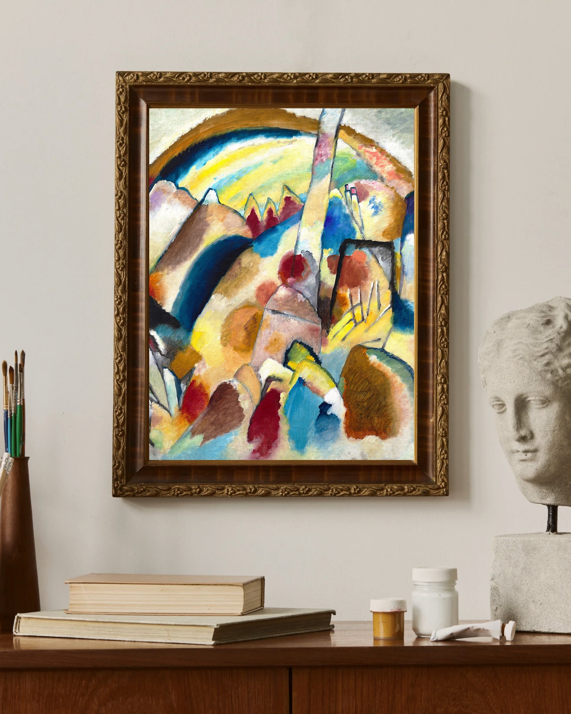 Wassily Kandinsky - Kırmızı Lekeli Manzara No. 2 Fine Art Baskı