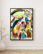Wassily Kandinsky - Kırmızı Lekeli Manzara No. 2 Fine Art Baskı