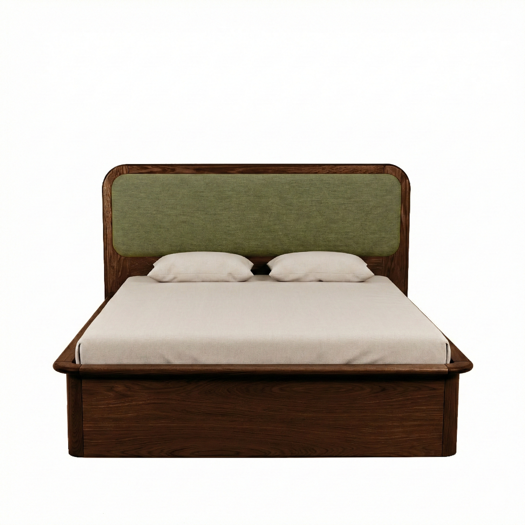 Watkins Döşemeli Karyola Koyu Meşe