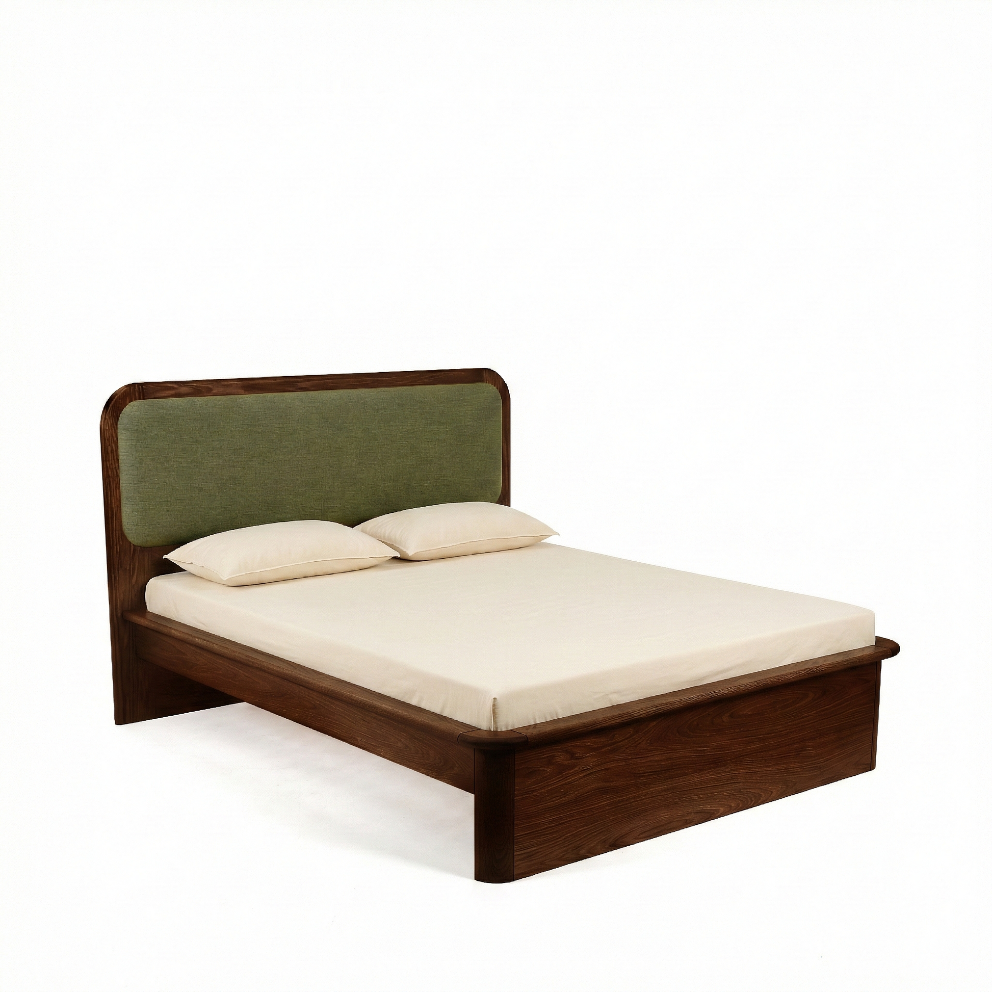 Watkins Döşemeli Karyola Koyu Meşe