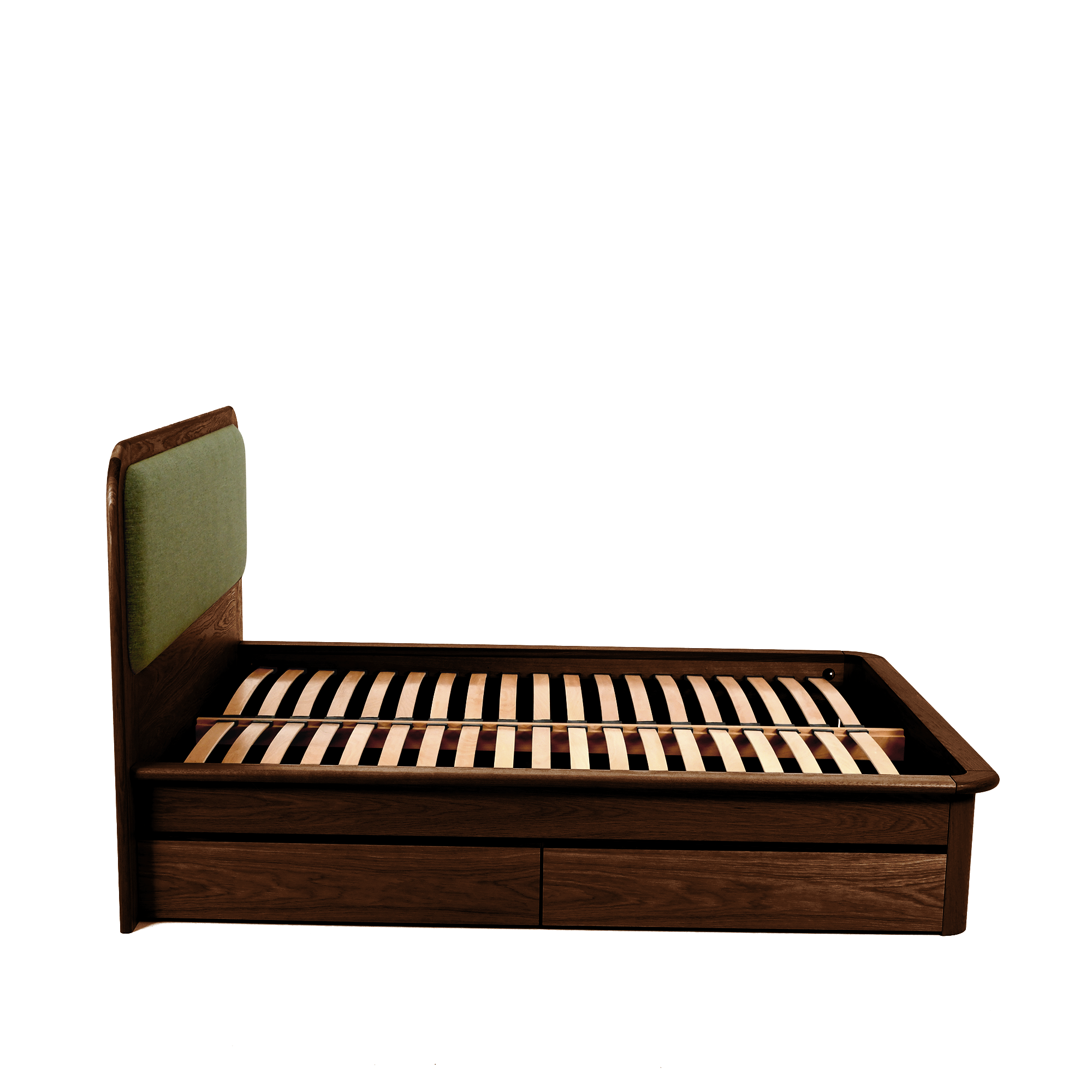 Watkins Döşemeli Karyola Koyu Meşe