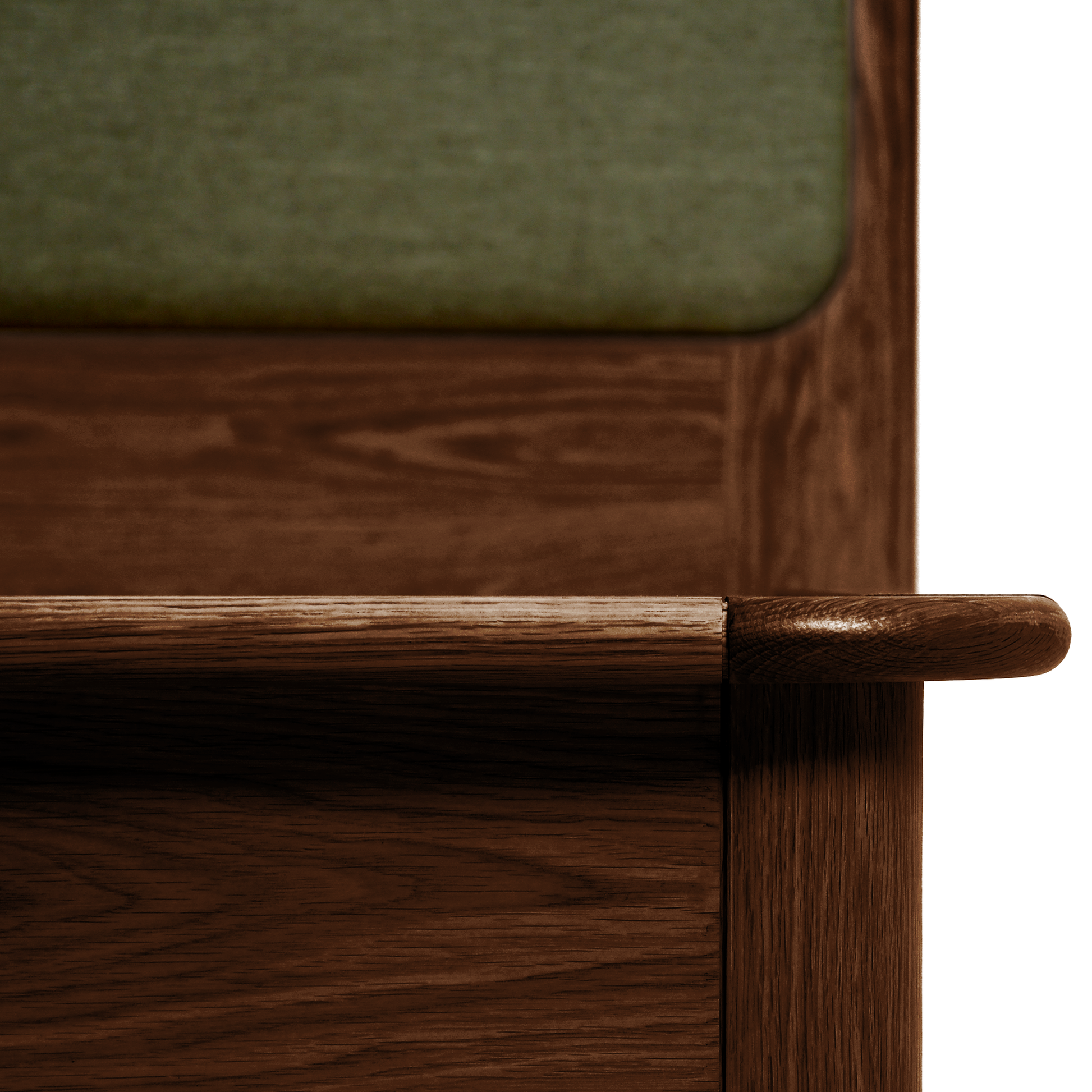 Watkins Döşemeli Karyola Koyu Meşe