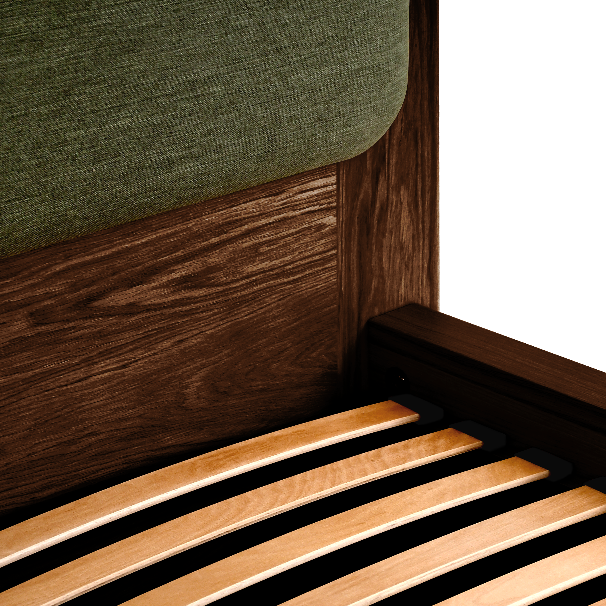 Watkins Döşemeli Karyola Koyu Meşe