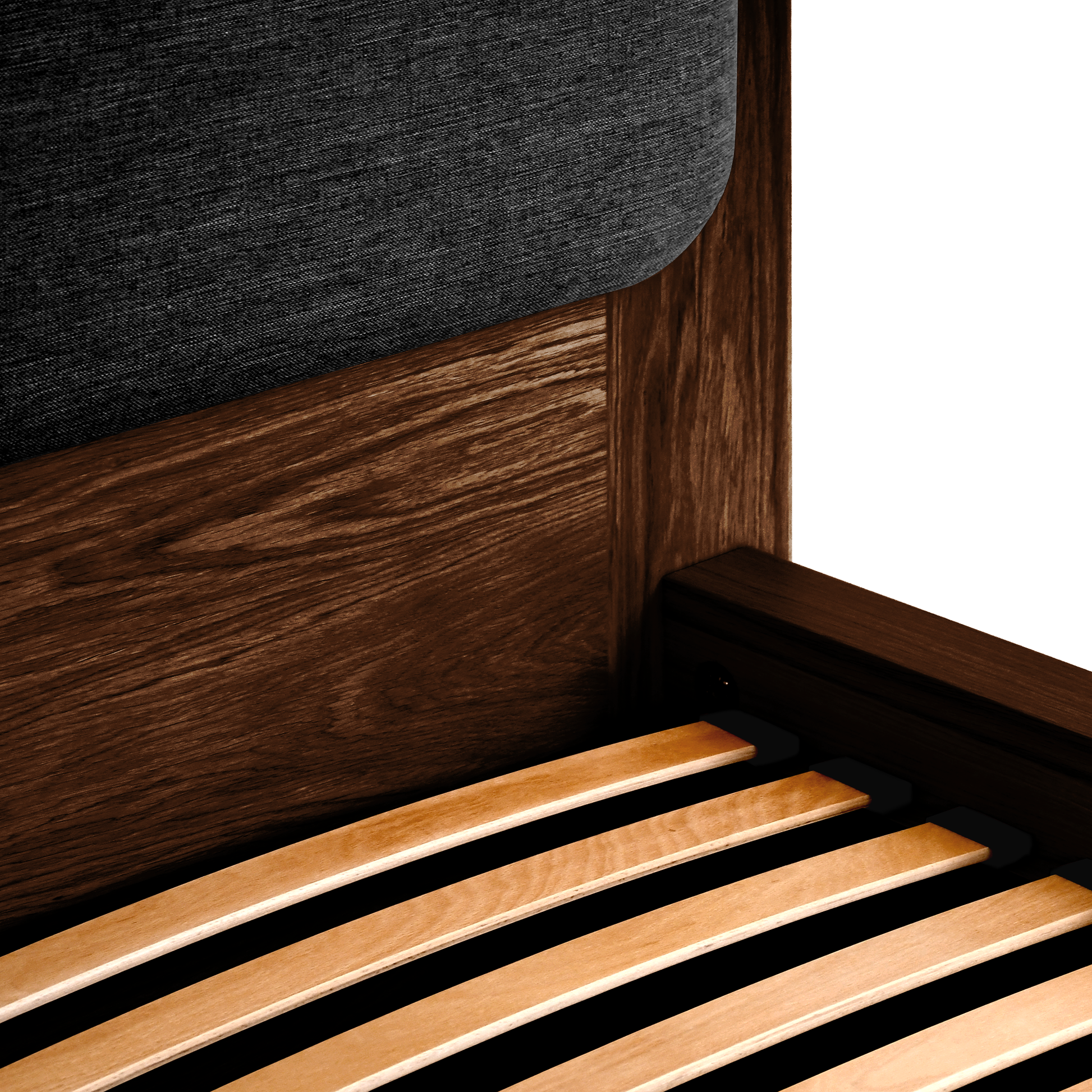 Watkins Döşemeli Karyola Koyu Meşe