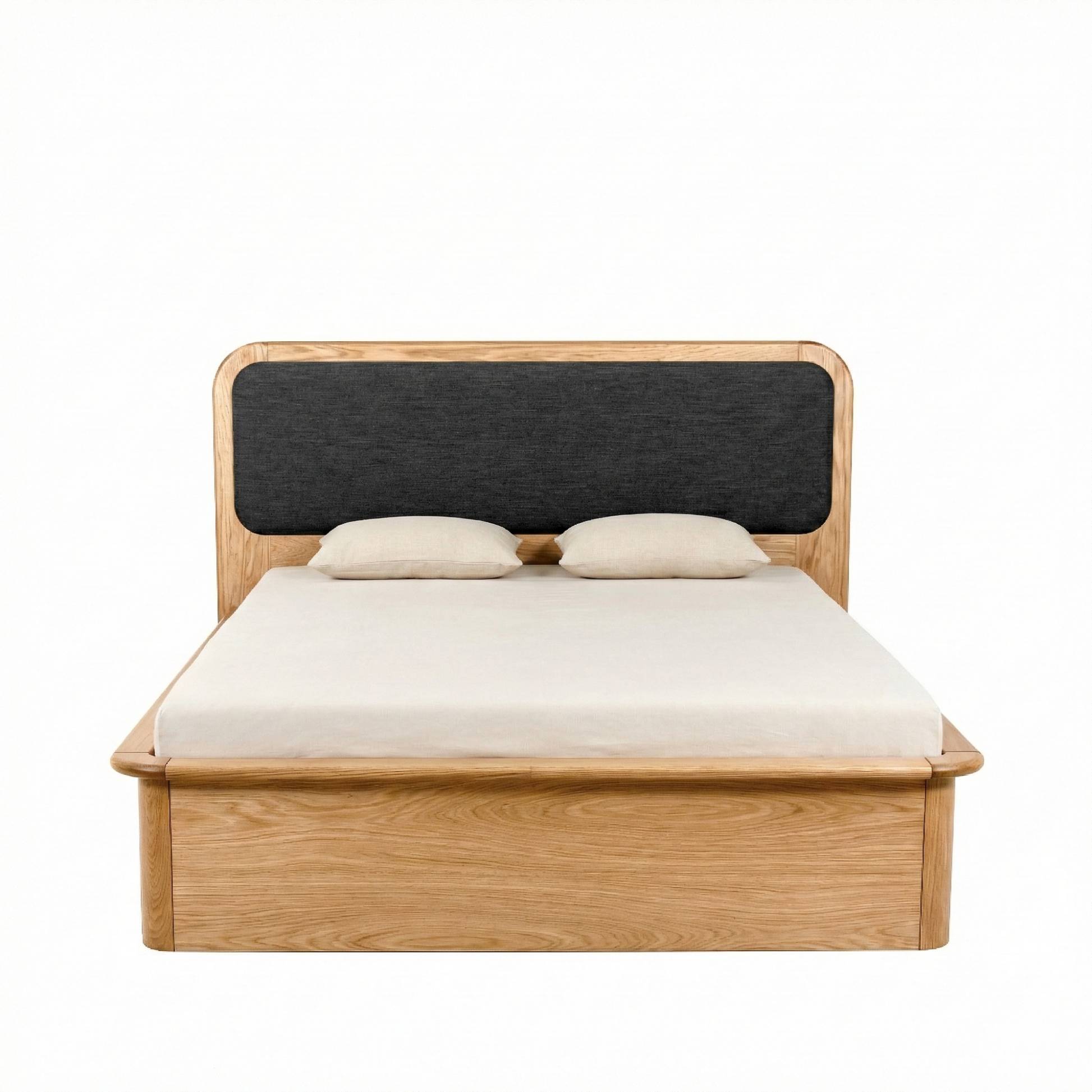 Watkins Döşemeli Karyola Natürel Meşe