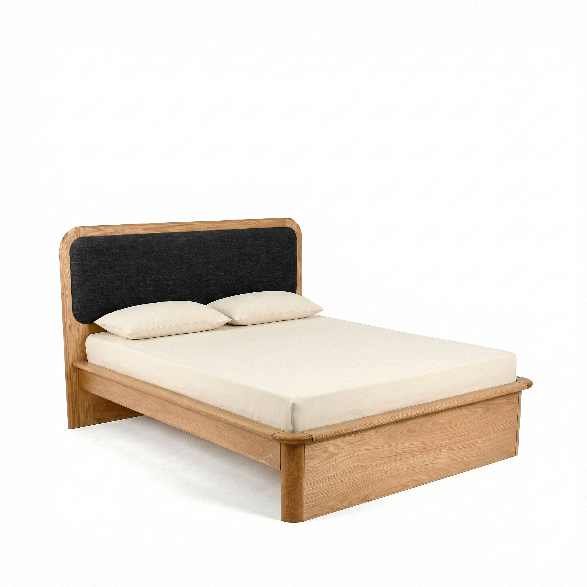 Watkins Döşemeli Karyola Natürel Meşe