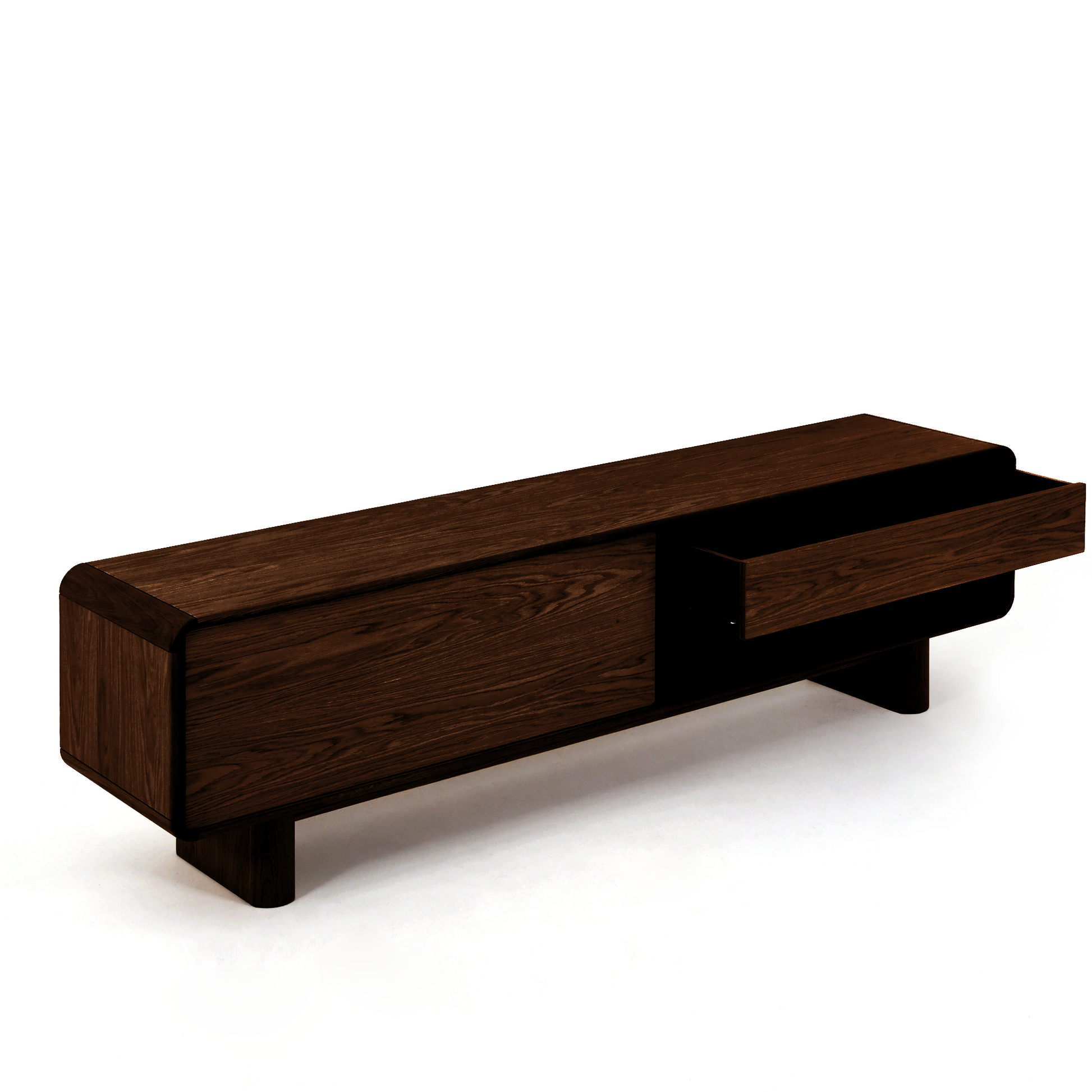 Watkins Tv Ünitesi - 210 Cm | Koyu Meşe