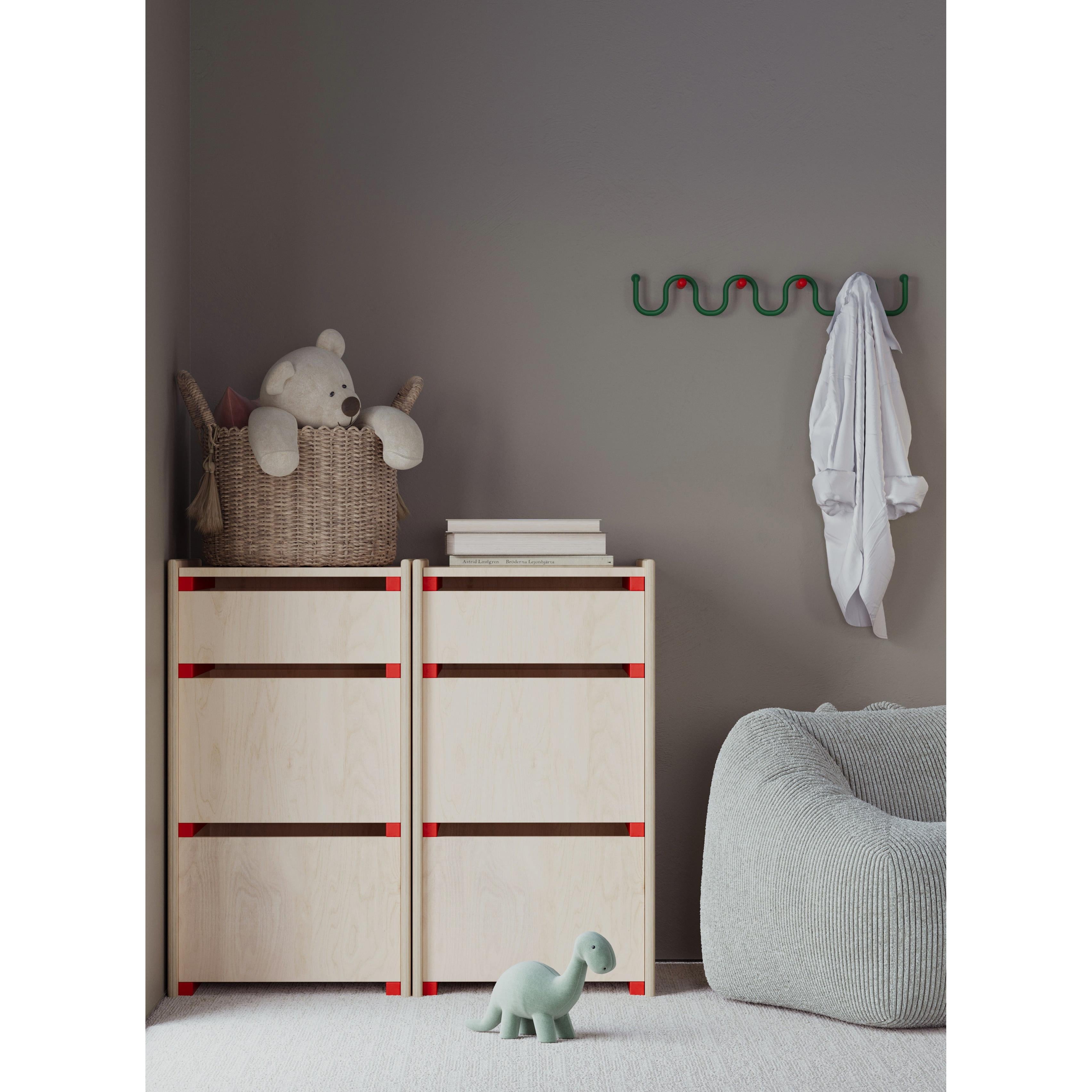 Wave Askılık-Duvar Askılığı-Kiddiverse-Yeşil-Sarı-NowShopFun