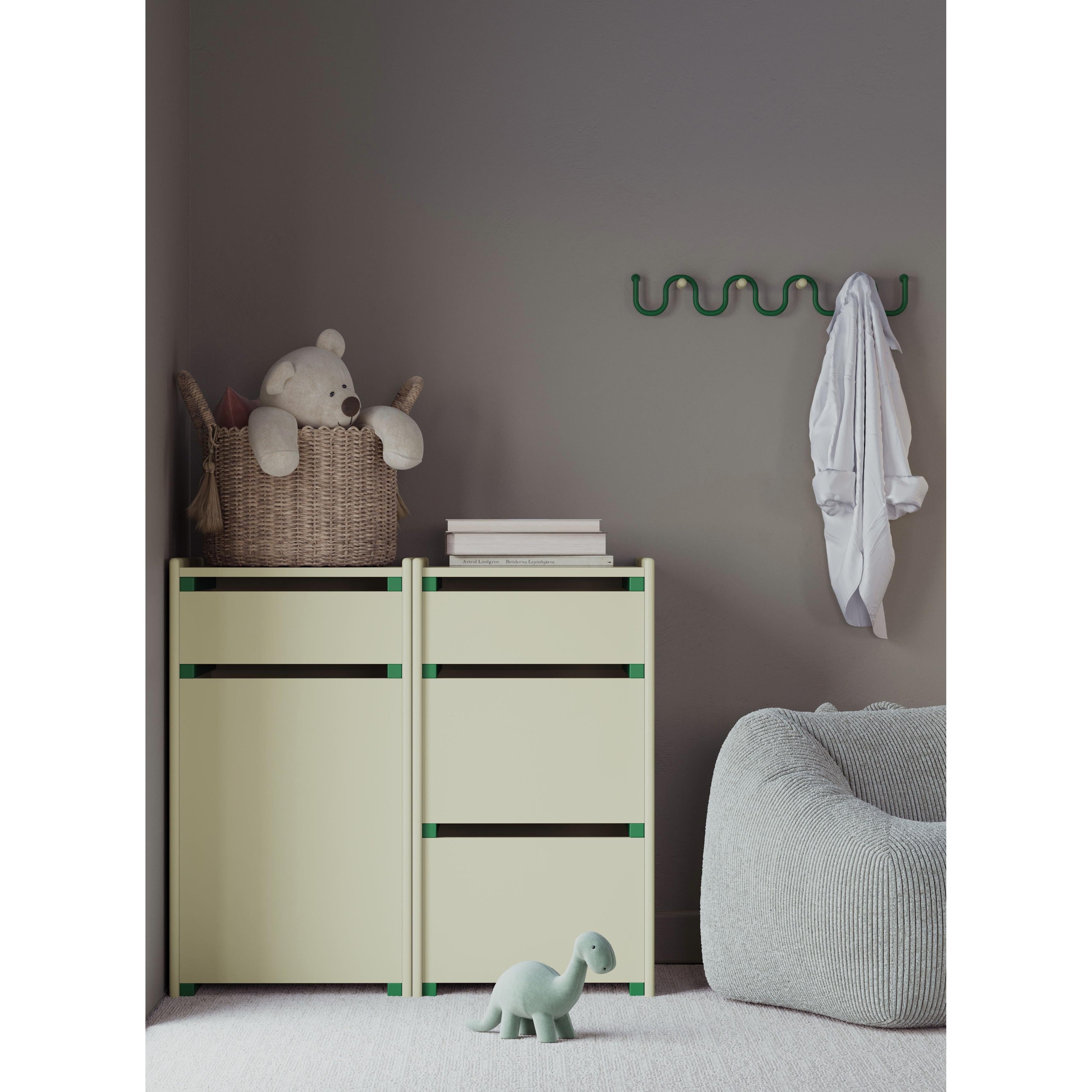 Wave Askılık-Duvar Askılığı-Kiddiverse-Yeşil-Sarı-NowShopFun