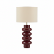 Wavy Ahşap Abajur Bordo