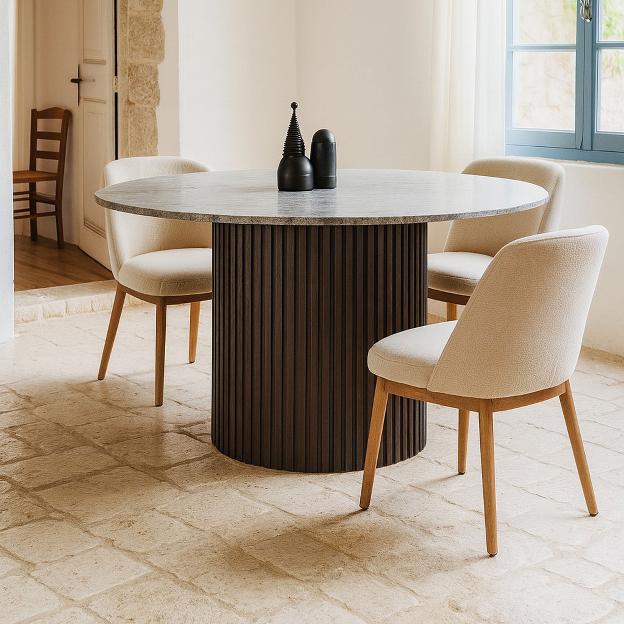 Docia Large Travertine Table