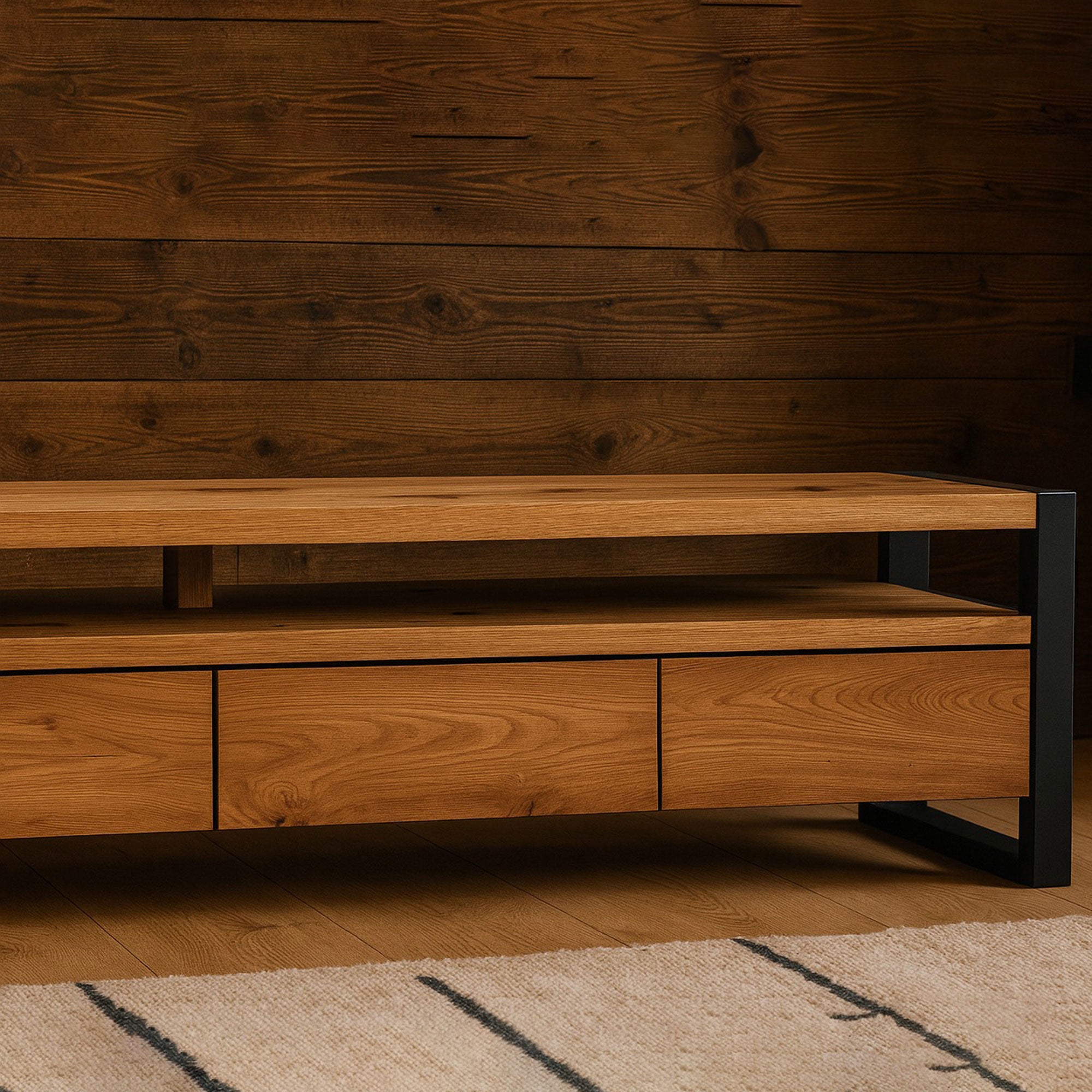 Solid Oak TV Unit - Neo Series