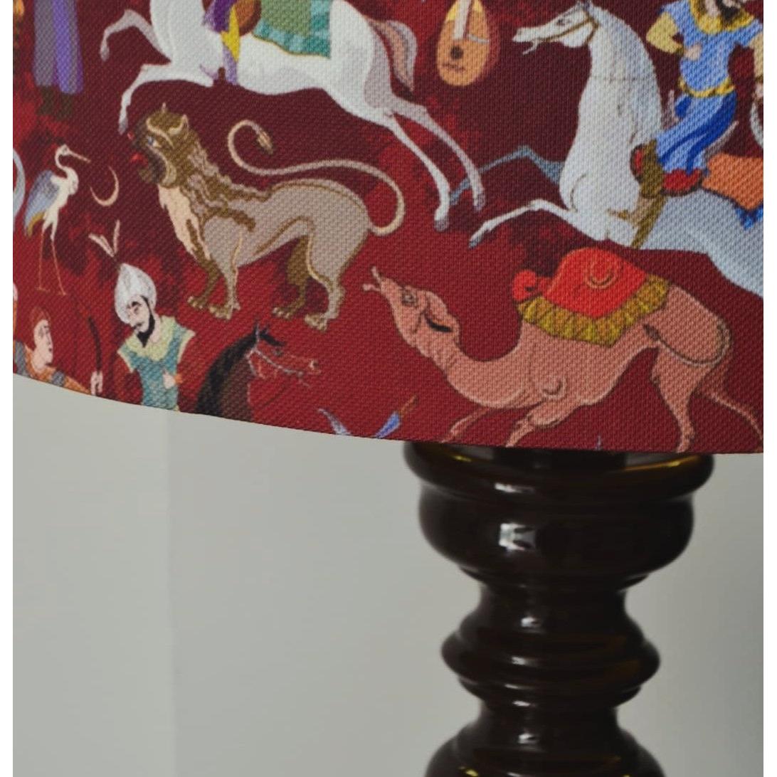 Aryan El Yapımı Ahşap Abajur