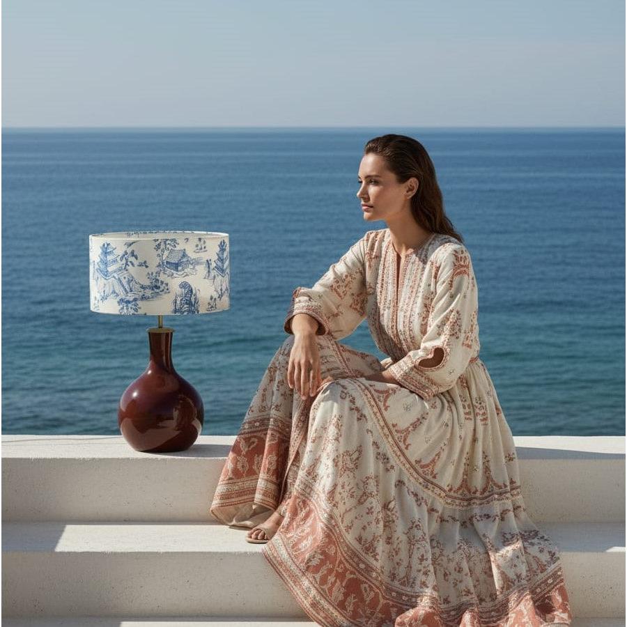 Chamonix El Yapımı Ahşap Abajur