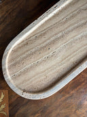 Traverten Oval Tepsi - Sunumluk