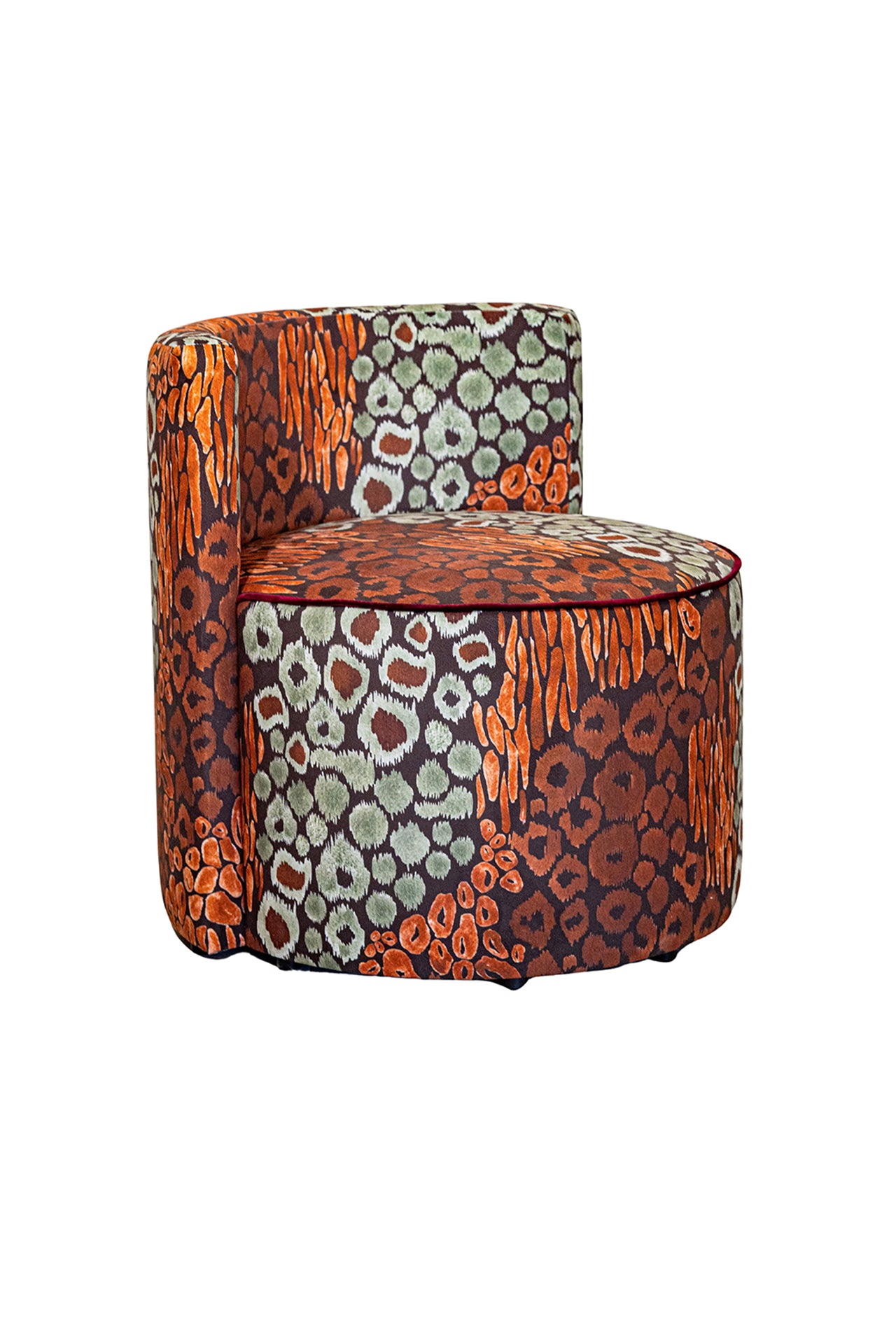 Wild Patch Sırt Destekli Kadife Puf