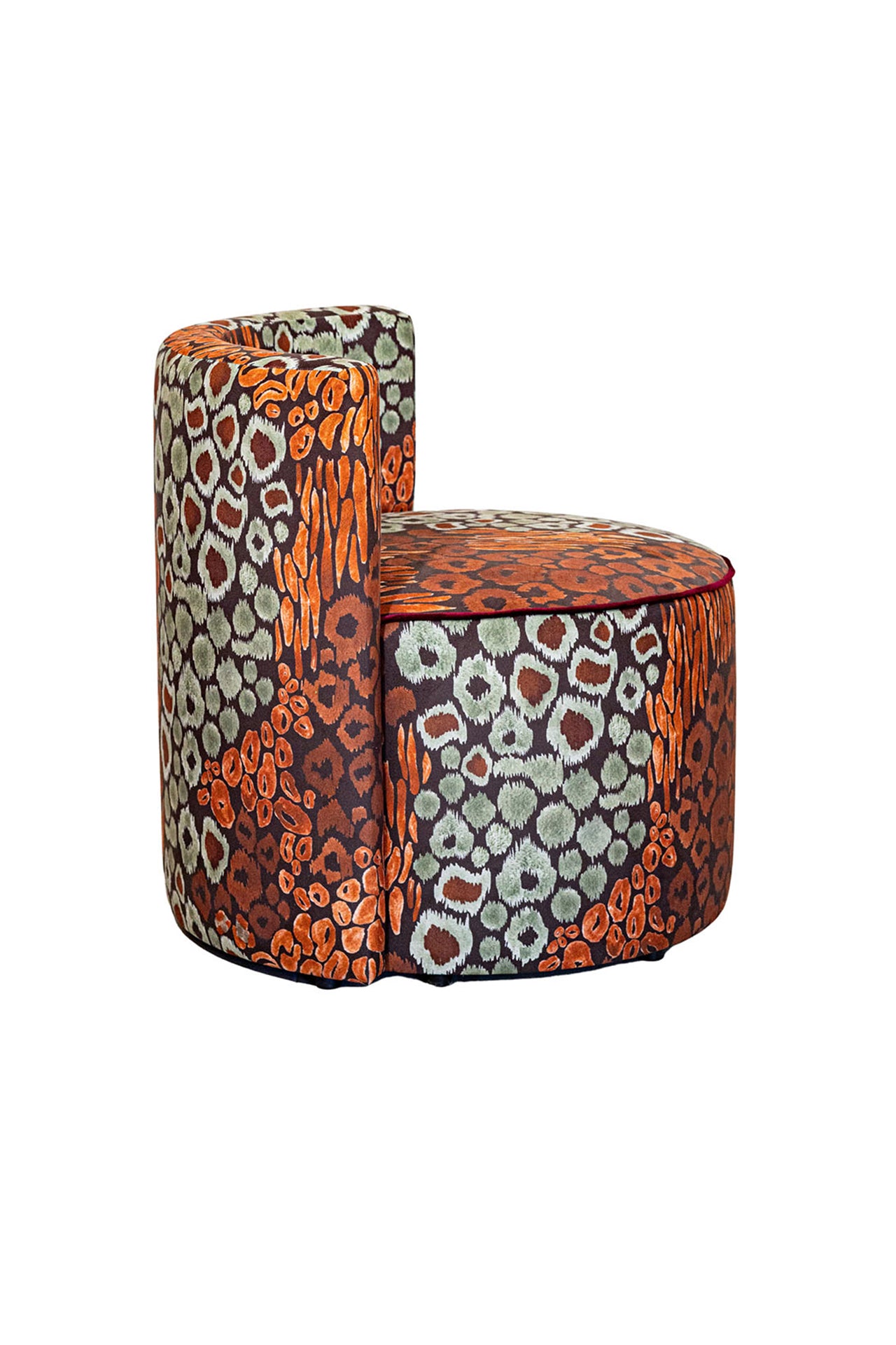 Wild Patch Sırt Destekli Kadife Puf