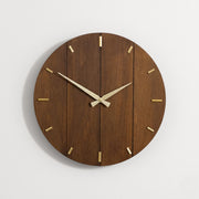 WOAA Endüstriyel Tasarım Ahşap Duvar Saati 12 Tuşlu