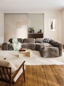 Wolke 4 Kişilik Modüler Köşe Koltuk Teddy Buklet Taupe