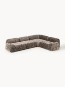 Wolke 4 Kişilik Modüler Köşe Koltuk Teddy Buklet Taupe