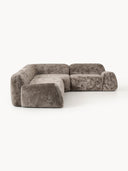 Wolke 4 Kişilik Modüler Köşe Koltuk Teddy Buklet Taupe