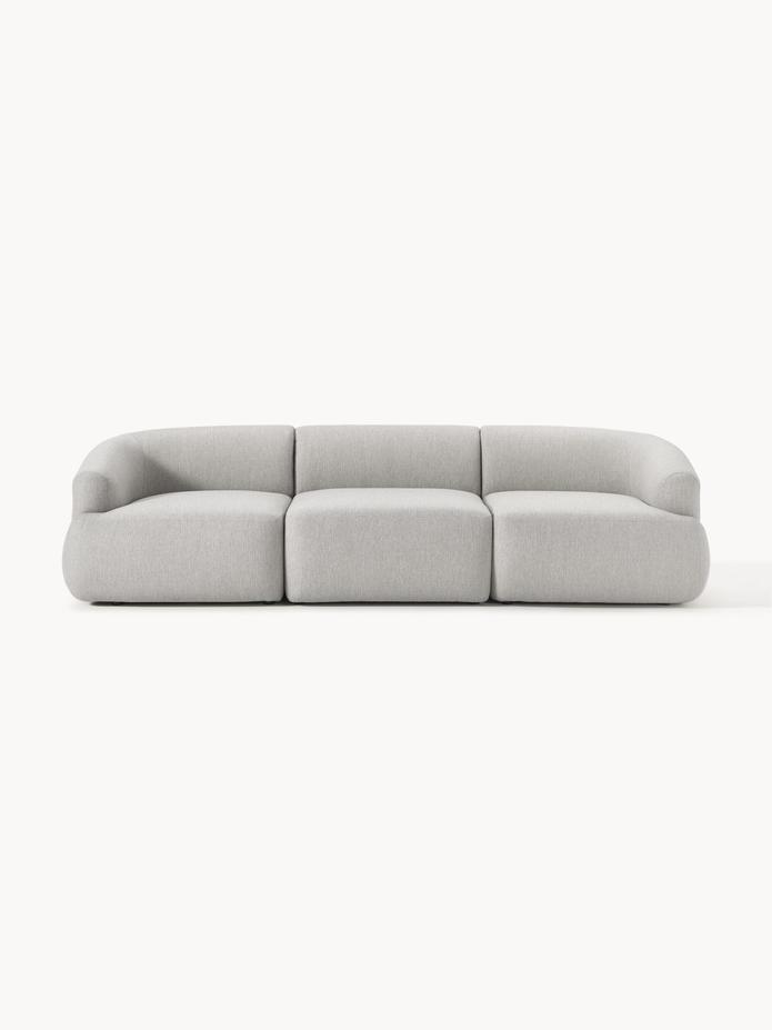 Wolke Modüler Kanepe – Keten Dokulu, 3-4 Kişilik-Kanepe-Innature Home-Açık Bej-NowShopFun